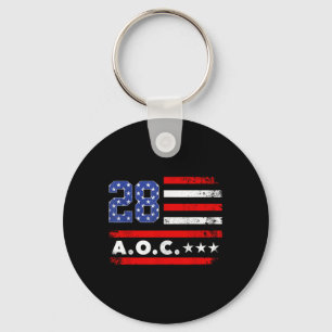 Llavero Aoc 2028 A.C. 2028 For President American Flag