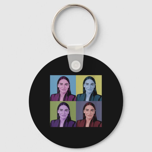 Llavero Aoc Alexandria Ocasio-cortez Primera mujer P (Anverso)
