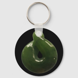 Llavero Aotearoa NZ Greenstone Pounamu Twist Gist Keychain
