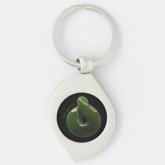 Llavero Aotearoa NZ Greenstone Pounamu Twist Gist Keychain