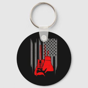 Llavero Aparato De Boxeo De Bandera Americana - Boxer Boxi