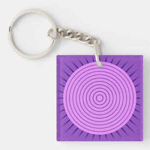 Llavero Aparición solar geométrica moderna - Púrpura Ameti