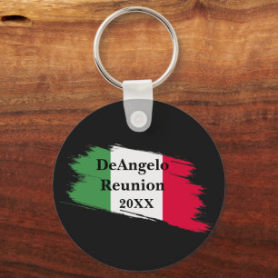 Llavero Apellido italiano personalizado bandera colores Re