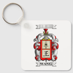 Llavero Apellido Wang y Escudo