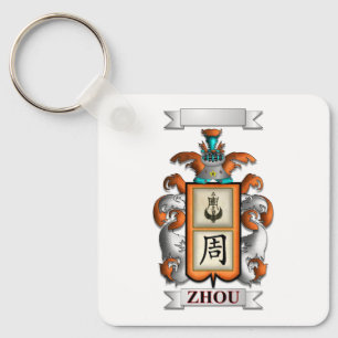 Llavero Apellido Zhou y Escudo