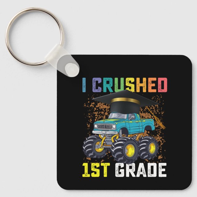 Llavero Aplasté la Graduación de Camión Monstruo de 1º Gra (Anverso)