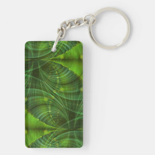 Llavero Apófisis Arte Fractal I - verde