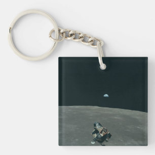 Llavero Apollo Lunar Lander y Earrise Over Moon
