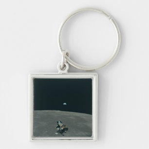 Llavero Apollo Lunar Lander y Earrise Over Moon