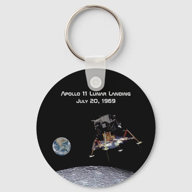 Llavero Apolo 11 Aterrizaje lunar (Anverso)