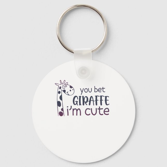 Llavero Apostas a Giraffe que soy linda (Anverso)