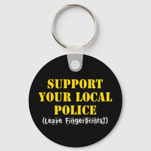 Llavero Apoya a su policía local - Deje huellas digitales