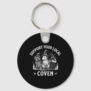 Llavero Apoya a tu coven local Mapache Zarigüeya Mofeta Ha