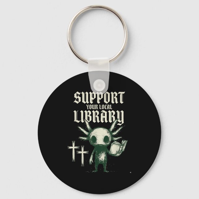 Llavero Apoya a tu librería local goth book  (Anverso)