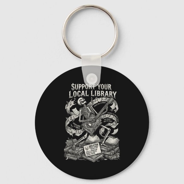 Llavero Apoya a tu librería local gótica (Anverso)