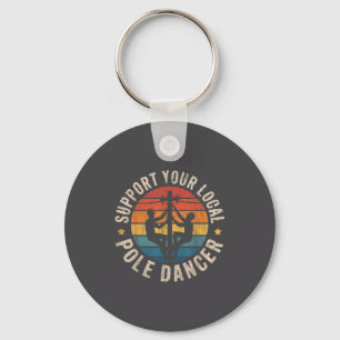 Llavero Apoya a tu liniero bailarín local Retro Humor dive