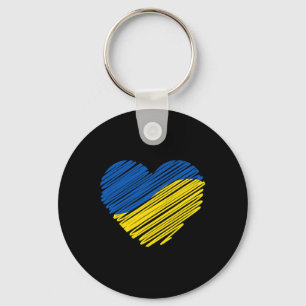Llavero Apoya a Ucrania Corazón Bandera Ucraniana