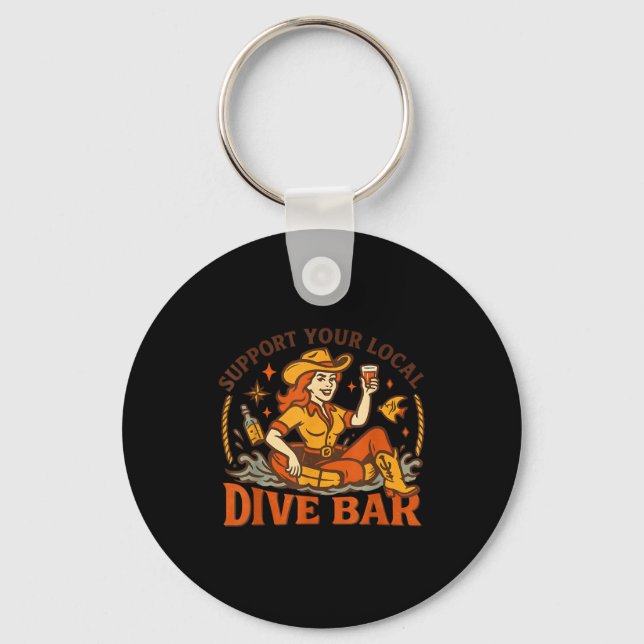 Llavero Apoya tu bar de buceo local (Anverso)