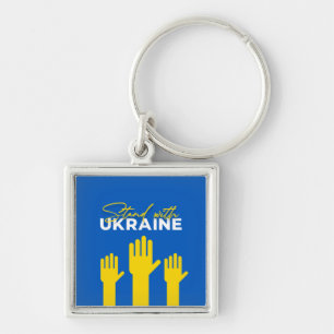 Llavero Apoyar a Ucrania Square Keychain