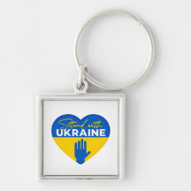 Apoyar a Ucrania Square Keychain