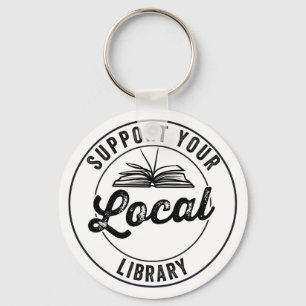 Llavero apoyar la biblioteca local