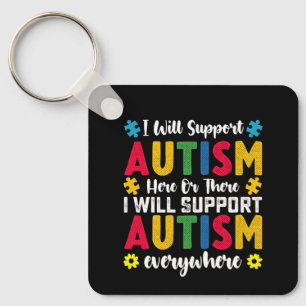Llavero Apoyaré el Autismo Aquí o Allá Autista
