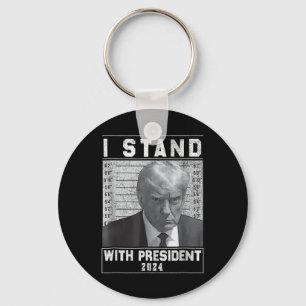 Llavero Apoye al presidente 2024-trump Mugshot I Stand Wi