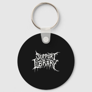 Llavero Apoye el diseño de la librería de horror de su bib