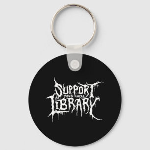 Llavero Apoye el diseño de la librería de horror de su bib