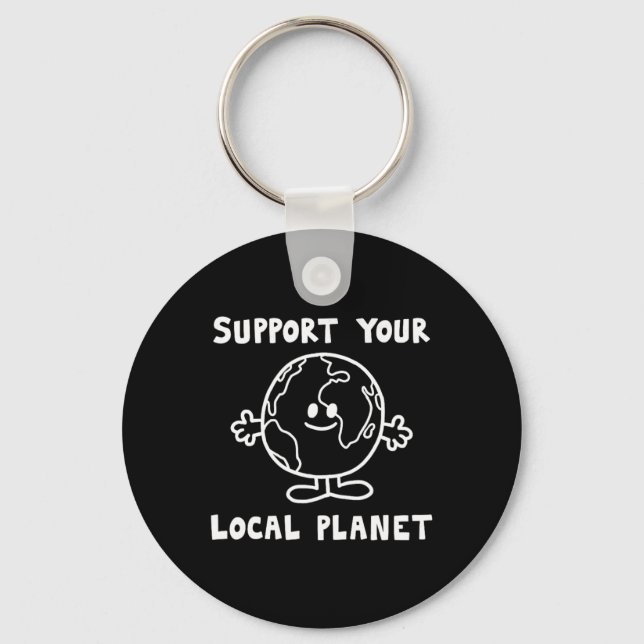 Llavero Apoye su planeta local (Anverso)