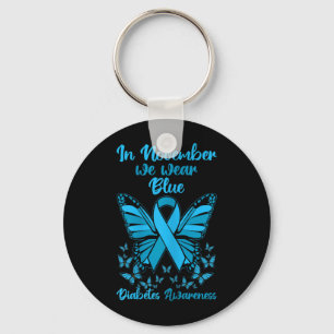 Llavero Apoyo a la Diabetes Noviembre Azul Conciencia de l