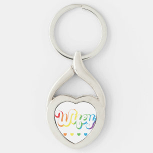 Llavero Apoyo a lesbianas gay LGBTQIA con arco iris