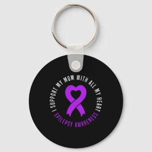 Llavero Apoyo a mamá con todo mi corazón Epilepsy Warrior 