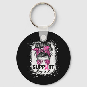 Llavero Apoyo a Squad Messy Bun Pink Breaking Cancer Aware