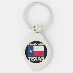 Llavero Apoyo a Texas Me quedo con Texas bandera Texan