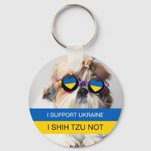 Llavero Apoyo a Ucrania Yo Shih Tzu No es la bandera del c