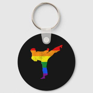 Llavero Apoyo al artista de artes marciales LGBTQ Orgullo