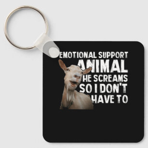 Llavero Apoyo emocional a cabras gritando al propietario d
