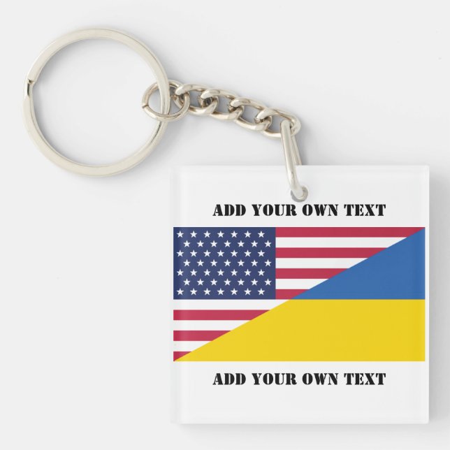 Llavero Apoyo estadounidense al Cojín decorativo con Ucran (Frente)