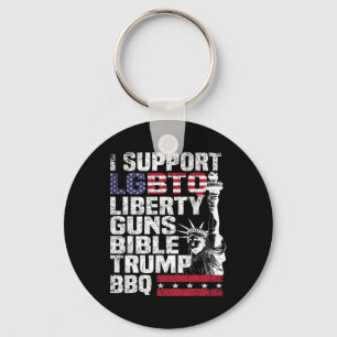 Llavero Apoyo las armas de liberación de Lgbtq Bible Trump