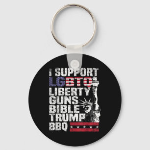 Llavero Apoyo las armas de liberación de Lgbtq Bible Trump
