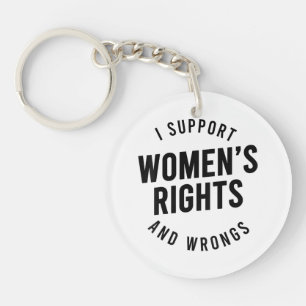 Llavero Apoyo los derechos de las mujeres y los errores
