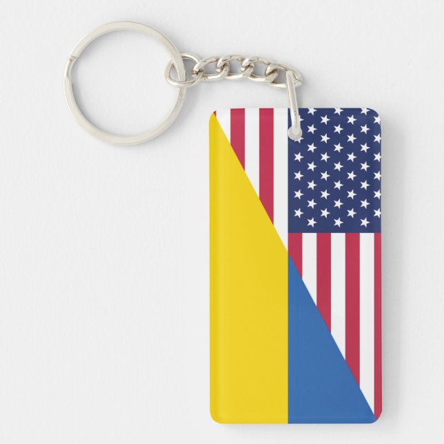 Llavero Apoyo norteamericano hacia Ucrania Sherpa Blanket (Frente)