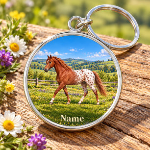 Llavero Appaloosa Castaño Personalizado Pradera de Primave