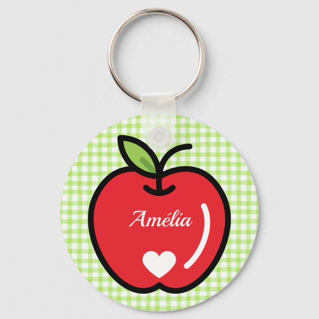 Llavero Apple Baby Shower Keychain – Sweet Little KeepsakE (Anverso)