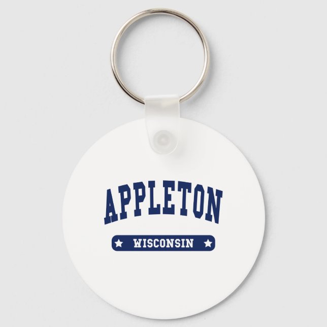 Llavero Appleton Wisconsin College Style t camisetas (Anverso)