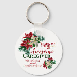 Llavero Apreciación asombrosa de la Poinsettia floral del