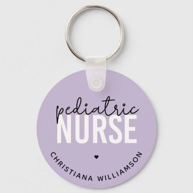 Llavero Apreciación de la enfermera pediátrica personaliza (Anverso)
