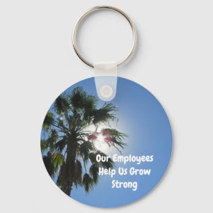Llavero Apreciación de los empleados Palm Tree Tropical Bu