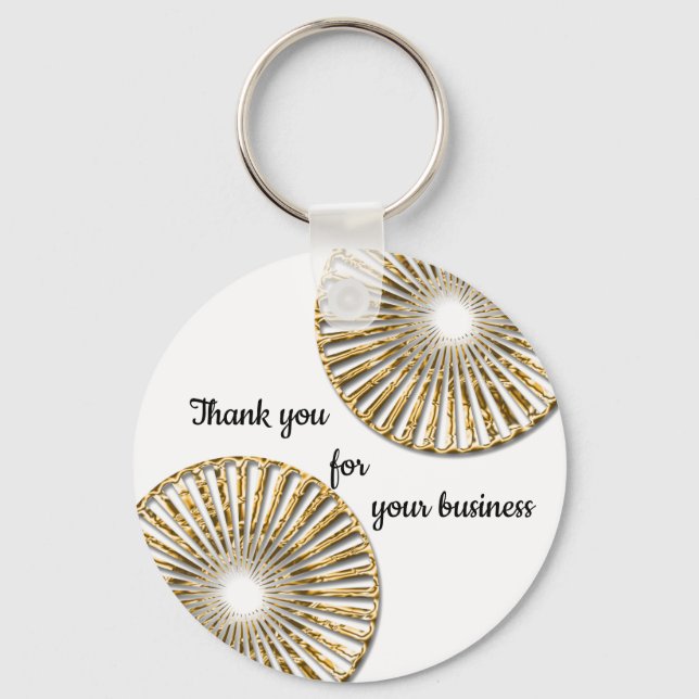 Llavero Apreciación del cliente Rueda de Oro Gracias (Anverso)